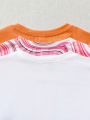 SHEIN Kids SUNSHNE Tween Girls' Loose Knitted Round Neck T-Shirt 3pcs/Set