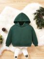 Baby Boy Solid Thermal Lined Hoodie