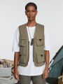 ROMWE Street Life Men's Front Pocket Vest