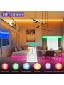 DAYBETTER Alexa Led Strip Lights,Smart Led Strip Lights Work with Alexa Only(Direct Connected),50ft Multicolor Led Lights for Bedroom, Desk, Home Decoration,with 44 Keys Remote and 12V Power Supply