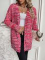 SHEIN Essnce Oversized Cardigan Sweater With Open Front