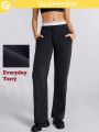 GLOWMODE Everyday Terry Logo Waistband Drawstring Pocket Pants