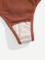 Solid Rib Knit Panty