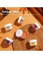 Modelones 6 Colors Acrylic Powder, Fall Autumn Acrylic Nail Powder Gold Red Yellow Orange Nail Acrylic Powder for Acrylic Nail Art 3D Nail Carving French Nail Extension, Gifts for Women