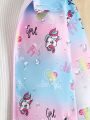 Girls' Unicorn Print Hooded Jacket (for Older Kids/youth)