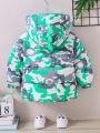 Little Boys' Casual Simple Camo Padded Coat For Outdoor Activities