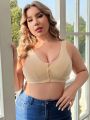 Plus Size Solid Color Wireless Bra