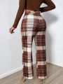 SHEIN SXY High Waist Checked Trousers