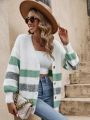 SHEIN Frenchy Striped Pattern Cardigan