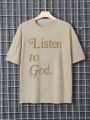 Men's Slogan Printed T-shirt