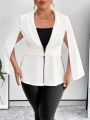 SHEIN Privé Plus Size Cloak Sleeve Suit