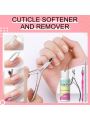 SAVILAND Cuticle Remover Kit - 2.03 OZ Cuticle Remover Liquid Cream with Cuticle Trimmer, Cuticle Nipper and Cuticle Pusher for Professional Nail Manicure