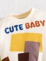 Baby Boy Letter Graphic Sweatshirt