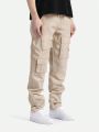 Men Flap Pocket Side Cargo Pants