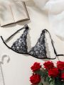 SHEIN Floral Lace Appliques Bralette