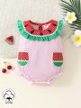 Infant Girls' Cute Watermelon Printed Romper
