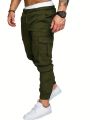 SHEIN Men Flap Pocket Drawstring Waist Cargo Pants