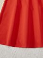 SHEIN Kids EVRYDAY Girls' Elastic Waist Umbrella Shaped Skirt