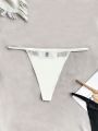 3pcs Sheer Mesh Splicing Seamless Thongs