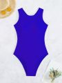 Women's Backless One-piece Swimsuit With Knotted Detail