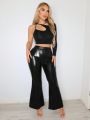 SHEIN SXY Women's Trousers Fashionable Bell Bottoms