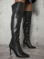 Point Toe High Heel Women Over-the-Knee Boots