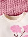 Baby Girls' Embroidered Long Sleeve Sweatshirt, Spring And Autumn