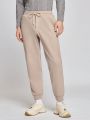 SHEIN Men Letter Embroidery Drawstring Waist Sweatpants