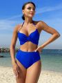 SHEIN Swim Chicsea Chain Halterneck Bikini Swimsuit