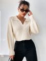 Polo-Neck Casual Versatile Sweater