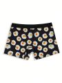 Men Fried Egg Print Boxer Brief