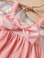 Baby Girl's Cute Bow Decorated Bud Dress