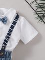 Baby Boys' Gentleman Short Sleeve Shirt And Casual Pants Set