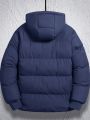 Manfinity Homme Men's Blue Hooded Padded Jacket