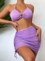 Solid Color Women'S Swimwear Set