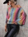 Women's Gradient Batwing Sleeve Sweater