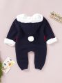 Baby Girls' Hooded Sweater Jumpsuit
