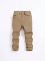 SHEIN Toddler Boys' Elastic Waist Straight Leg Jeans