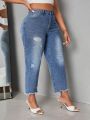 Plus Size Women'S Ripped Jeans