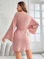 Women's Belted Bathrobe Home Wear