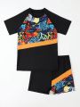 Teen Boy Tropical Print Beach Swimsuit