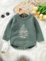 Baby Girl Tree Pattern Knit Bodysuit