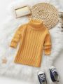 Baby Turtleneck Rib-knit Sweater