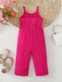 Baby Swiss Dot Frill Trim Cami Jumpsuit