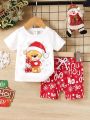 Baby Boy Christmas Print Tee & Shorts