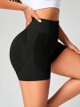 Wide Waistband Sports Shorts