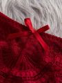 3pack Floral Lace Bow Front Panty