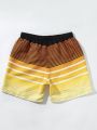 Men's Striped Drawstring Shorts Beach Pants