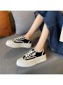 Women's Canvas Shoes For Autumn And Four Seasons With Thick Soles, Fashionable Sports Shoes For Outdoor Activities And Daily Wear