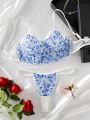 Women'S Sexy Floral Embroidered Lingerie Set